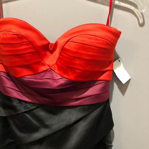 Akira Tierred Satin Mini Dress - Picture 5 of 7